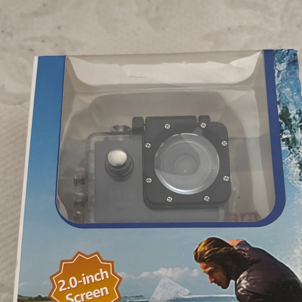 Sports Cam 1080p Waterproof Digital Camera - Black